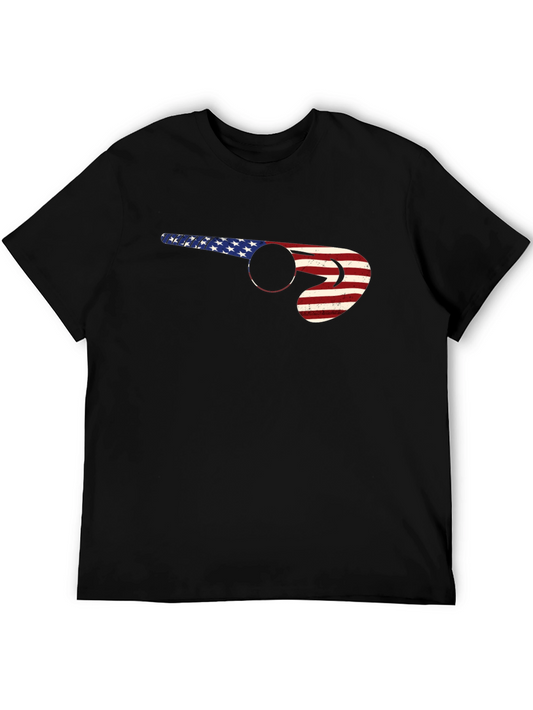American Flag Hockey Stick T-Shirt