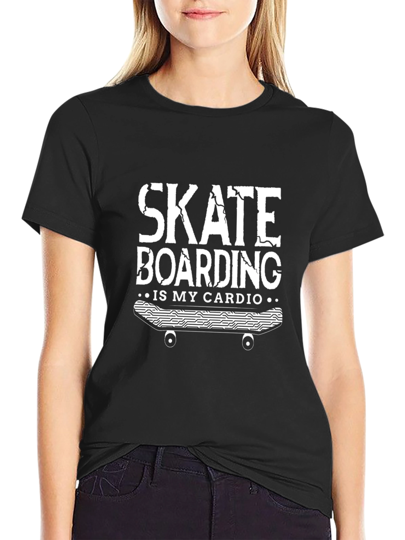Skateboarding is My Cardio Graphic Tee