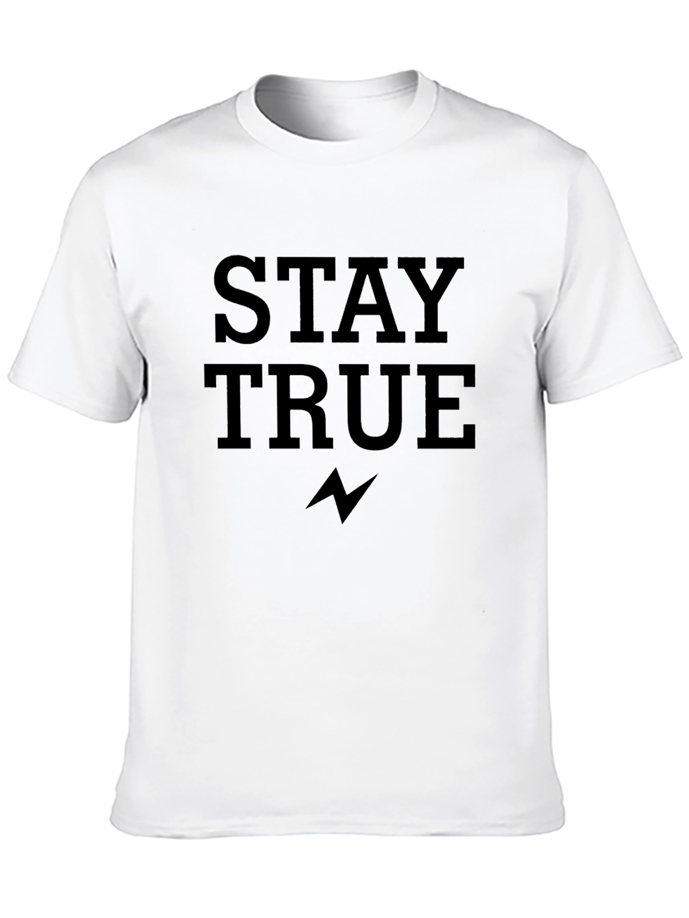 Stay True Black Graphic Tee