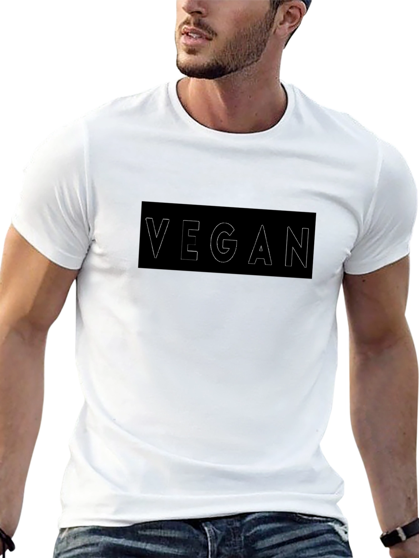 Vegan Black Graphic Tee