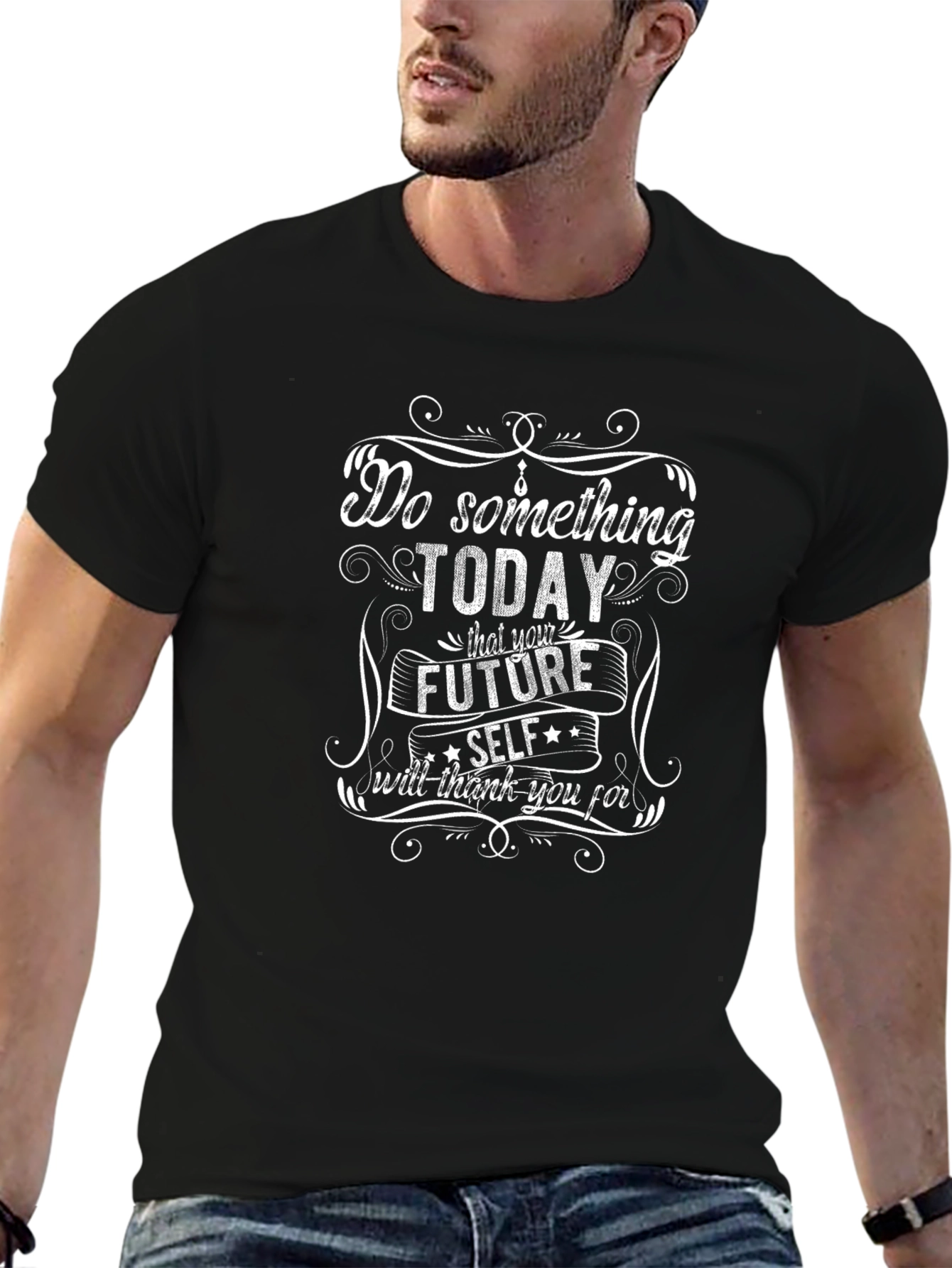 Inspirational Graphic Tee: Do Something Today