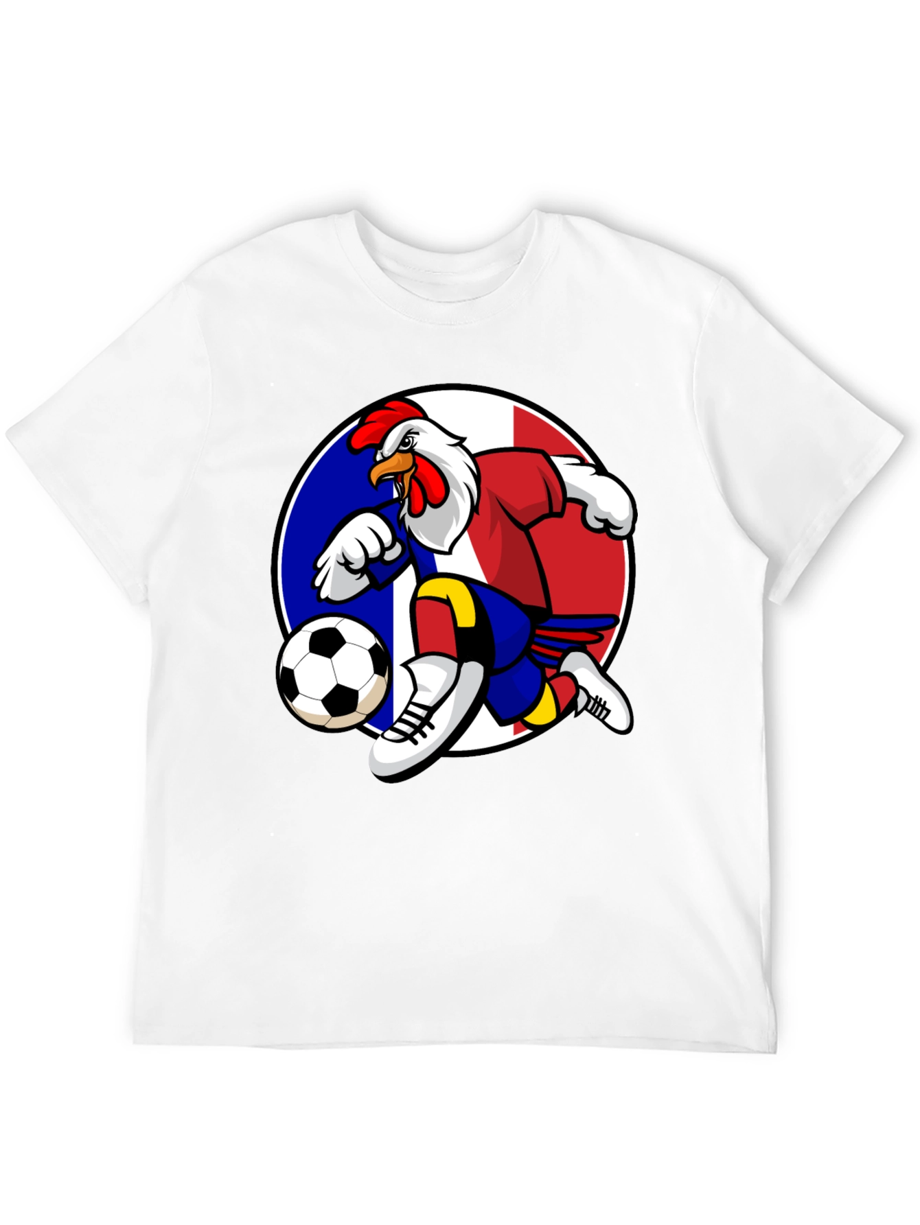 French Rooster Soccer T-Shirt - Black