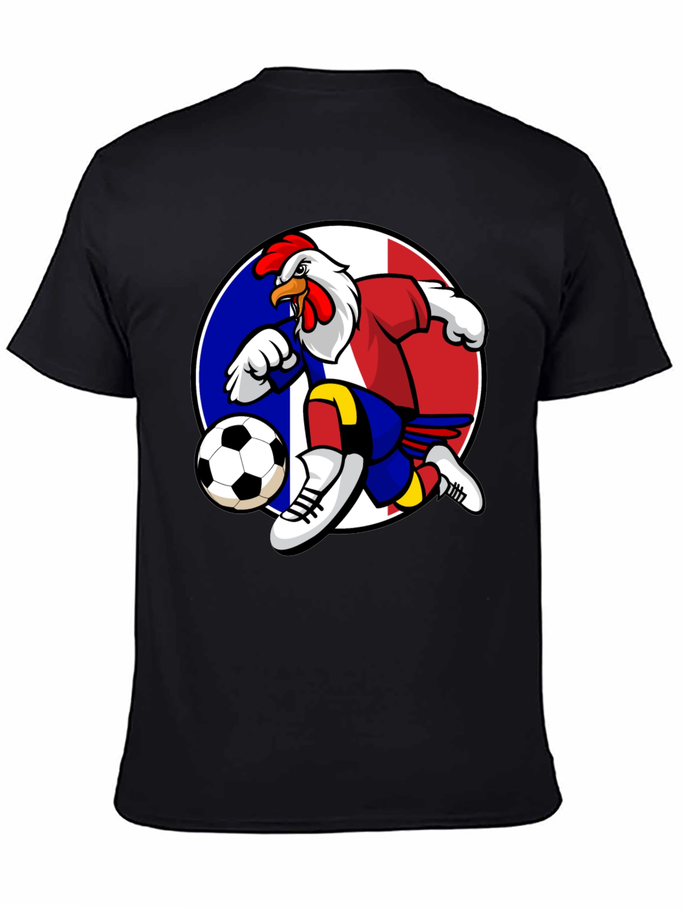 French Rooster Soccer T-Shirt - Black