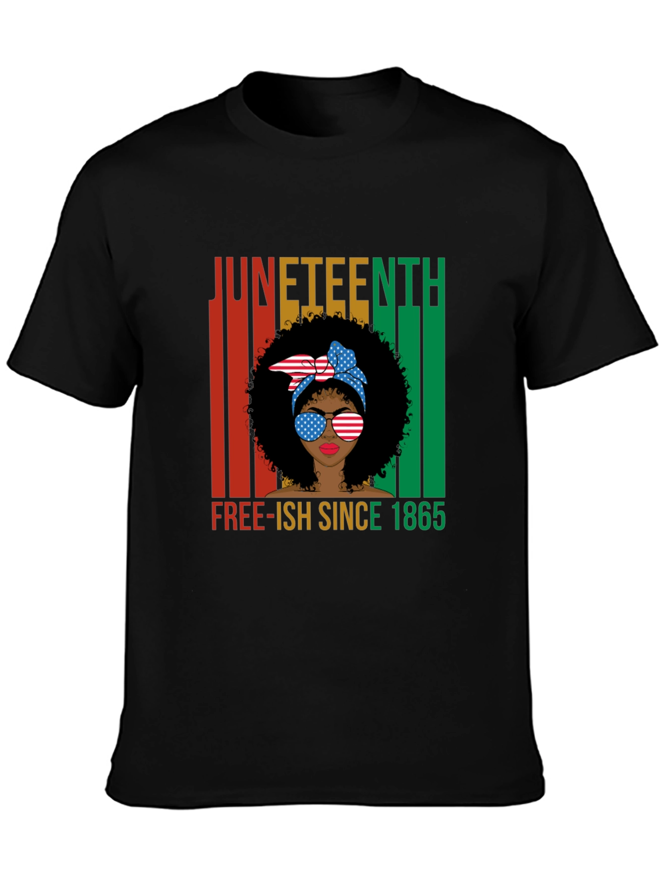 Juneteenth Free-ish Since 1865 Black T-Shirt
