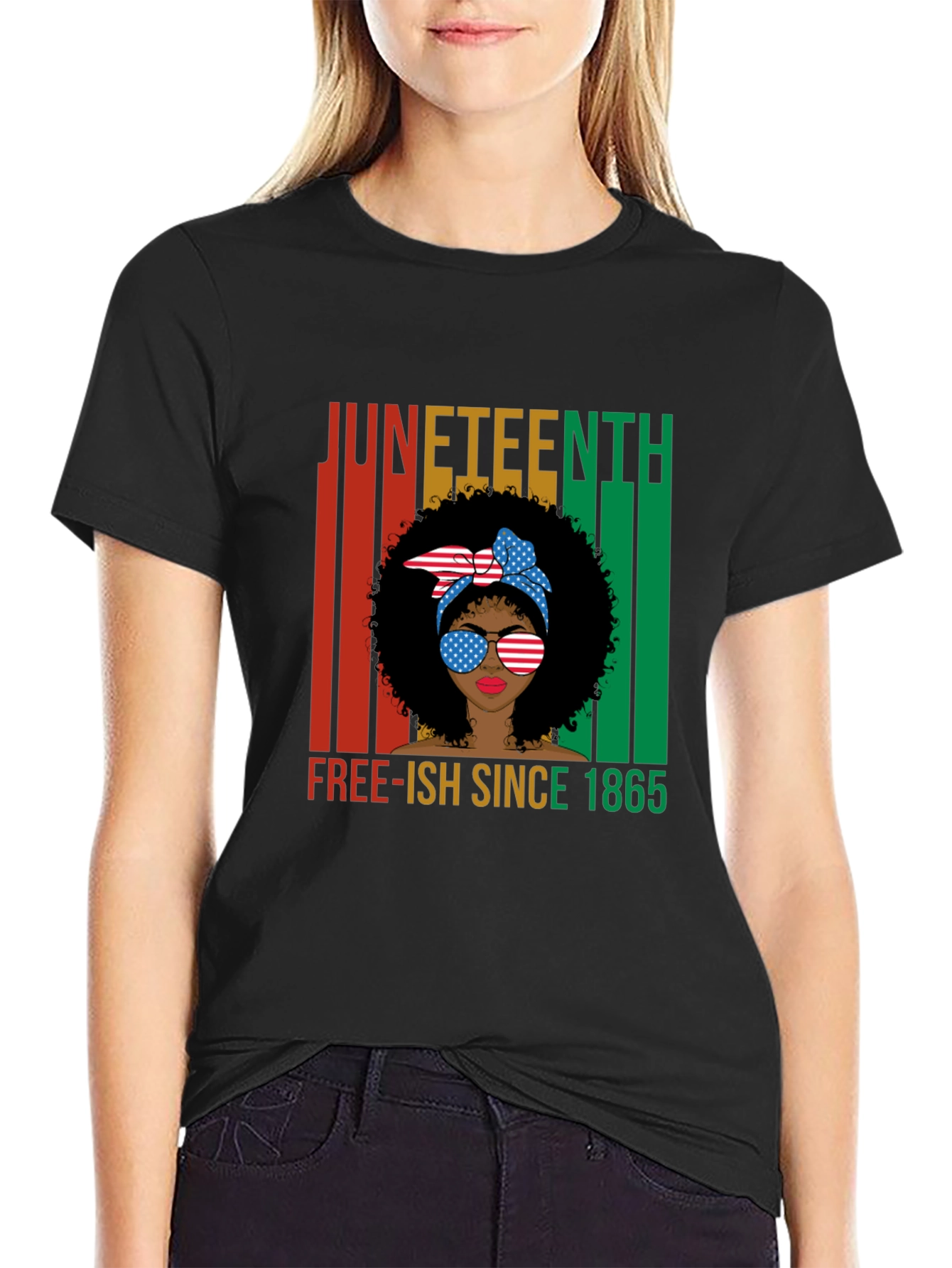 Juneteenth Free-ish Since 1865 Black T-Shirt