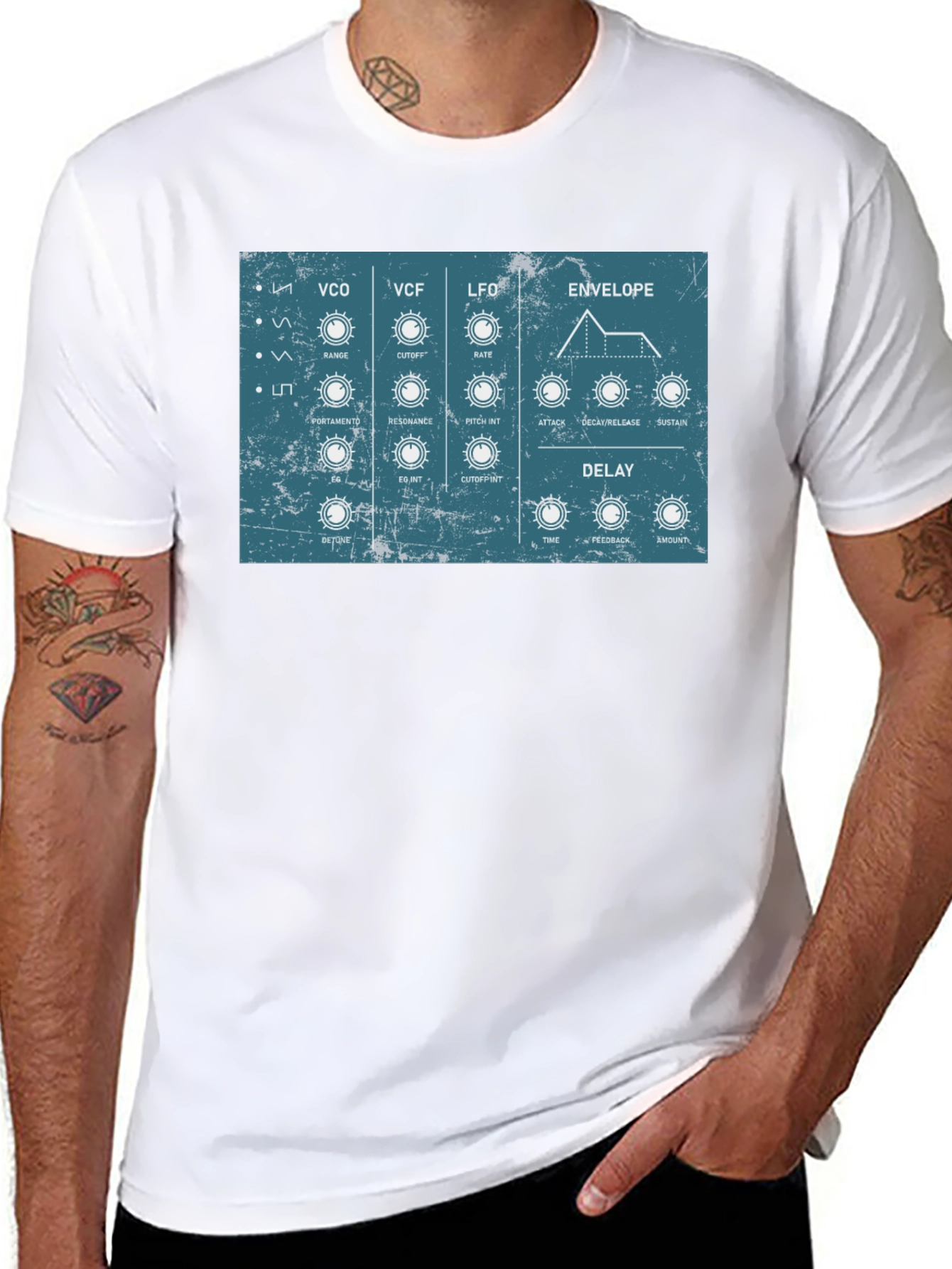 Synthesizer Control Panel Graphic T-Shirt