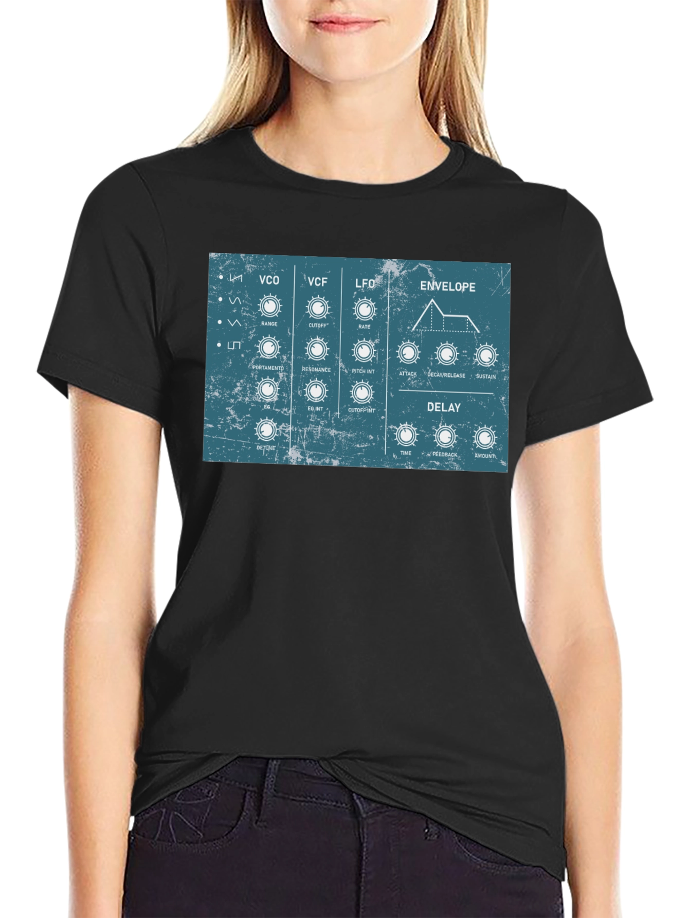 Synthesizer Control Panel Graphic T-Shirt