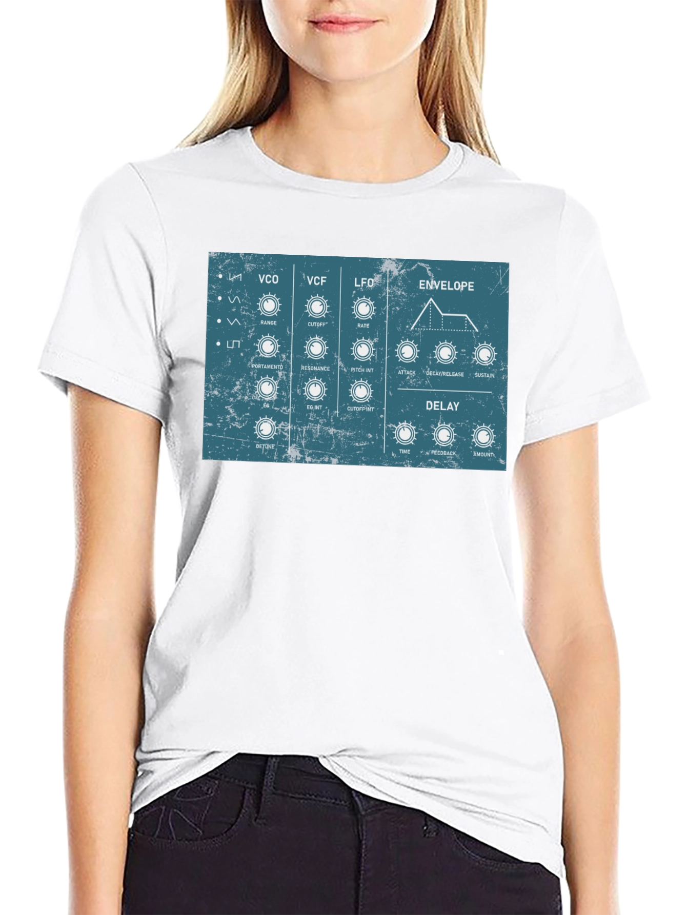 Synthesizer Control Panel Graphic T-Shirt
