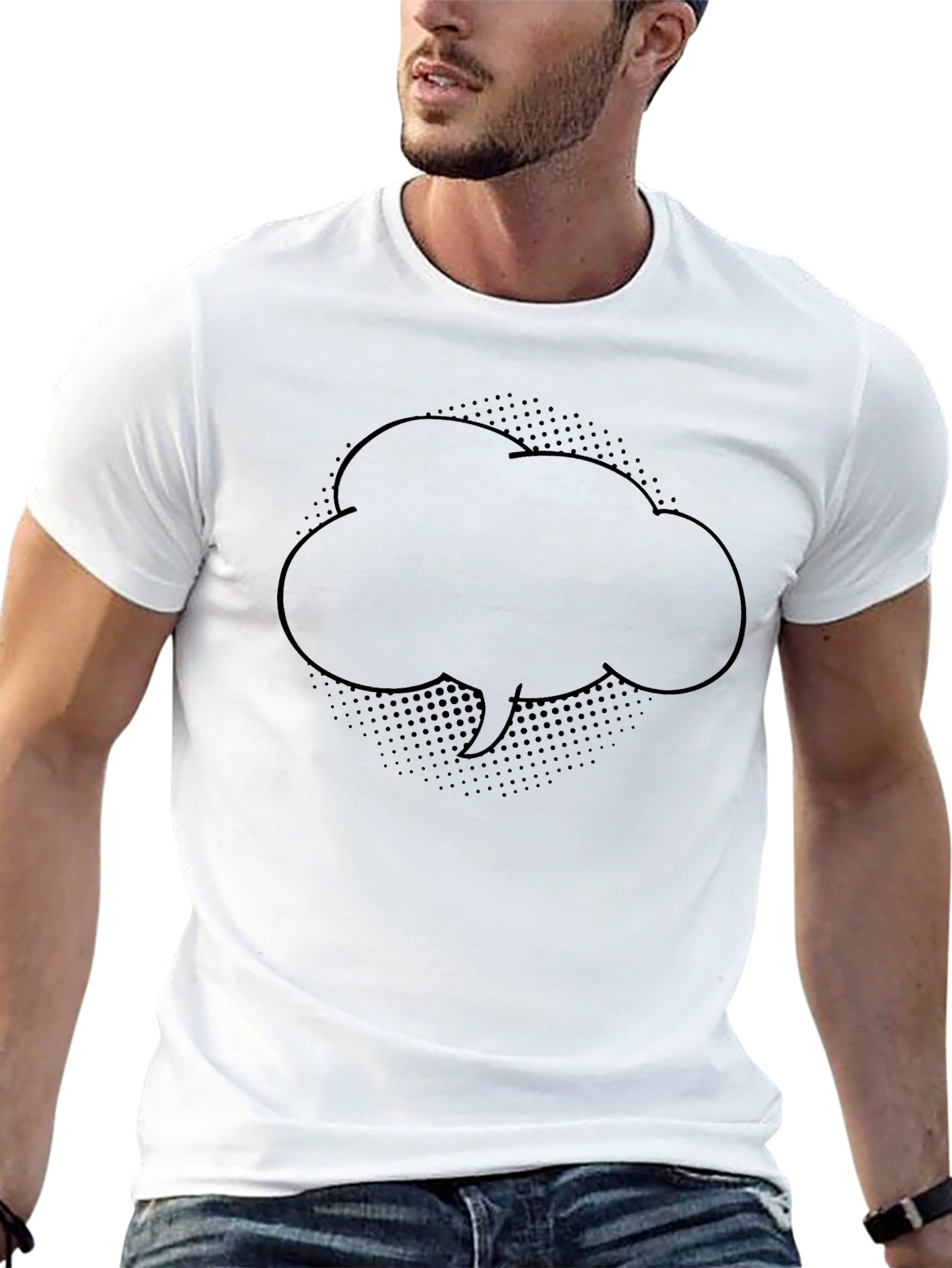 Comic Speech Bubble Black T-Shirt