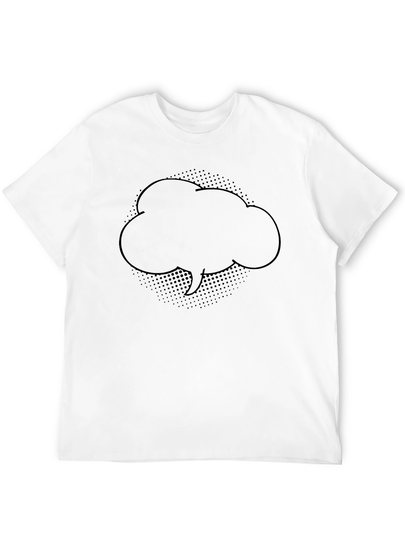 Comic Speech Bubble Black T-Shirt