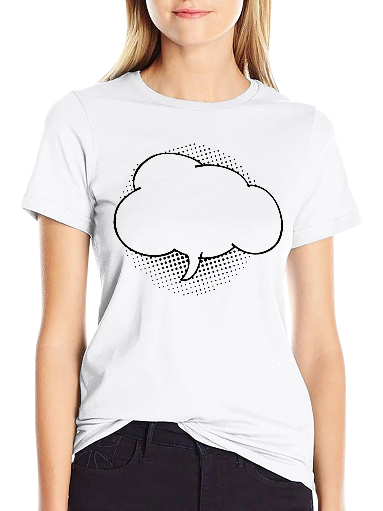 Comic Speech Bubble Black T-Shirt