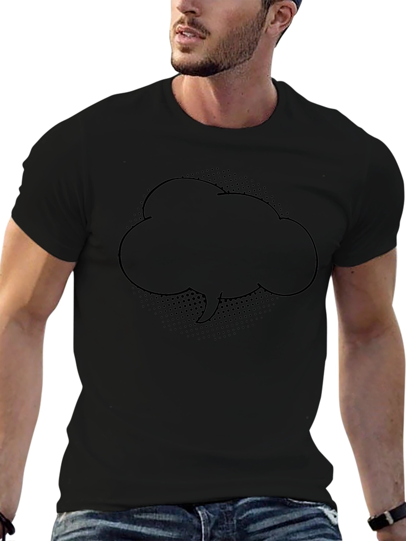 Comic Speech Bubble Black T-Shirt