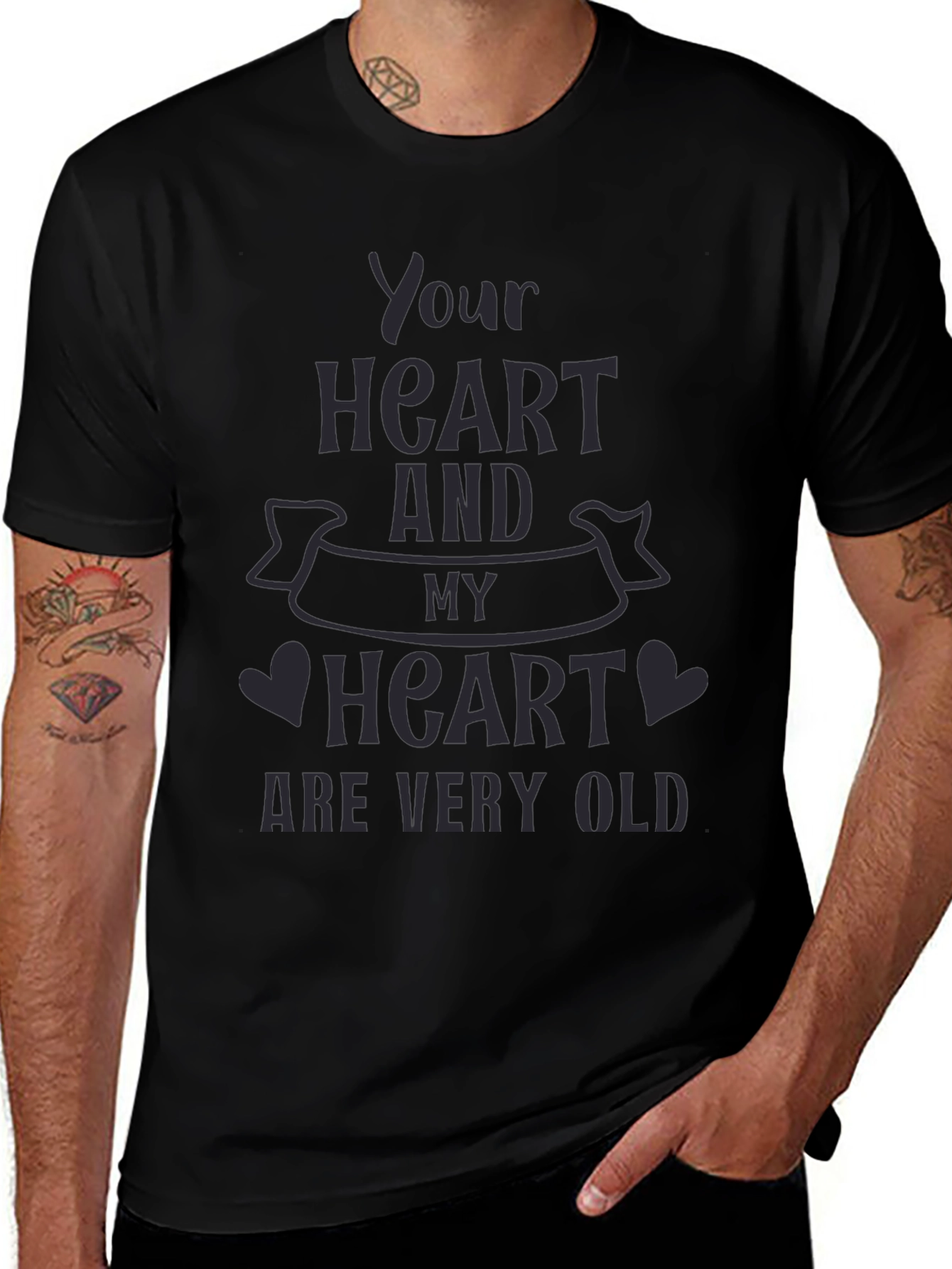 Your Heart and My Heart T-Shirt - Black