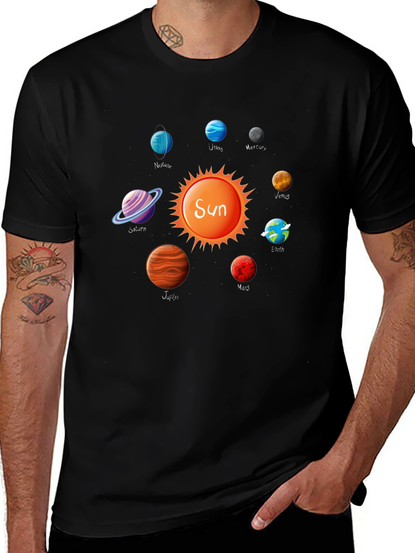 Planets Graphic Tee - Solar System T-Shirt