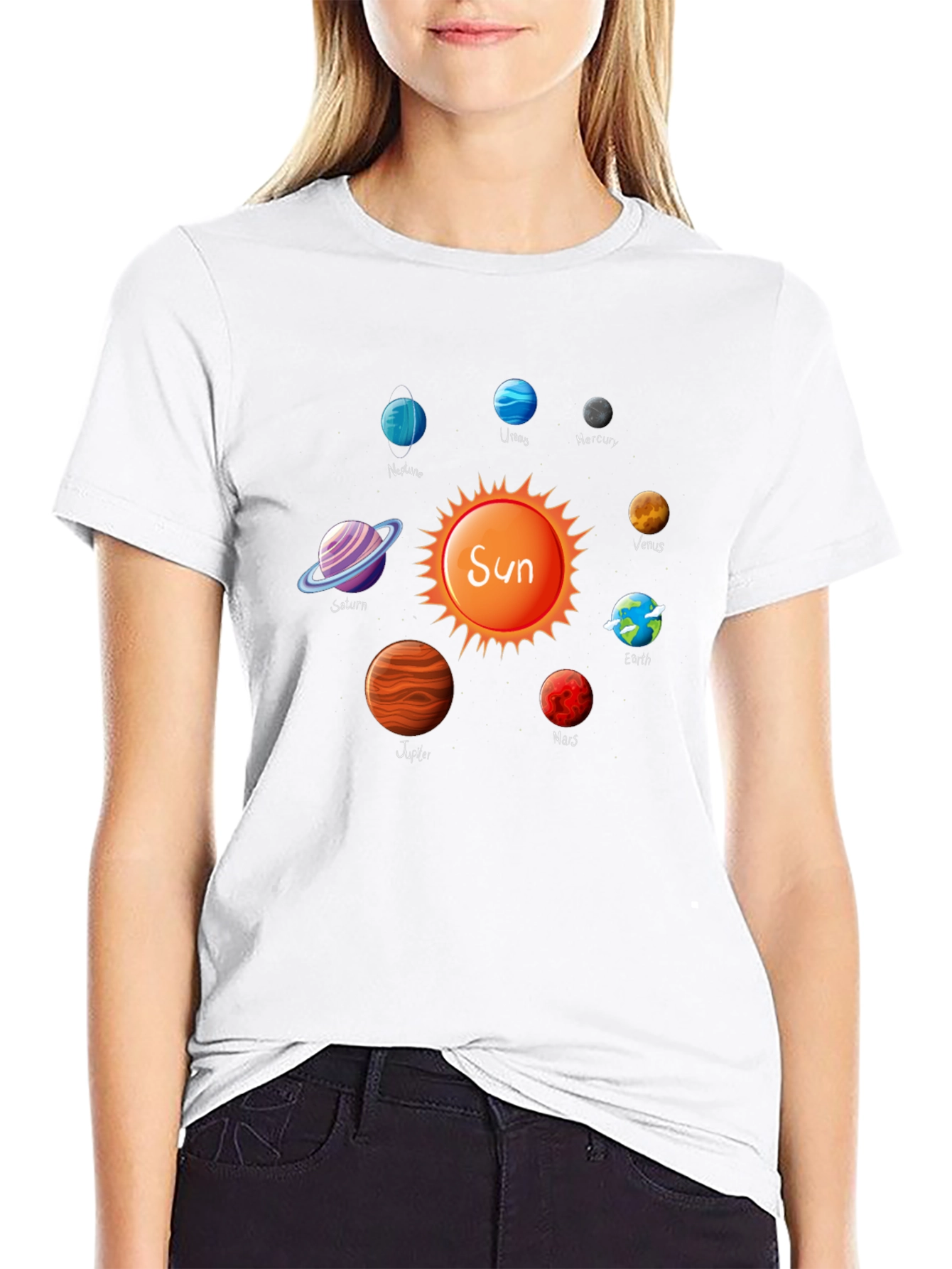 Planets Graphic Tee - Solar System T-Shirt