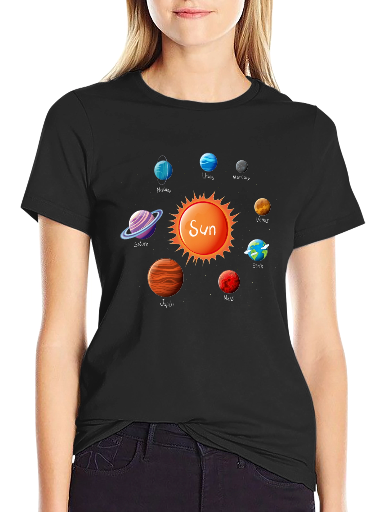 Planets Graphic Tee - Solar System T-Shirt