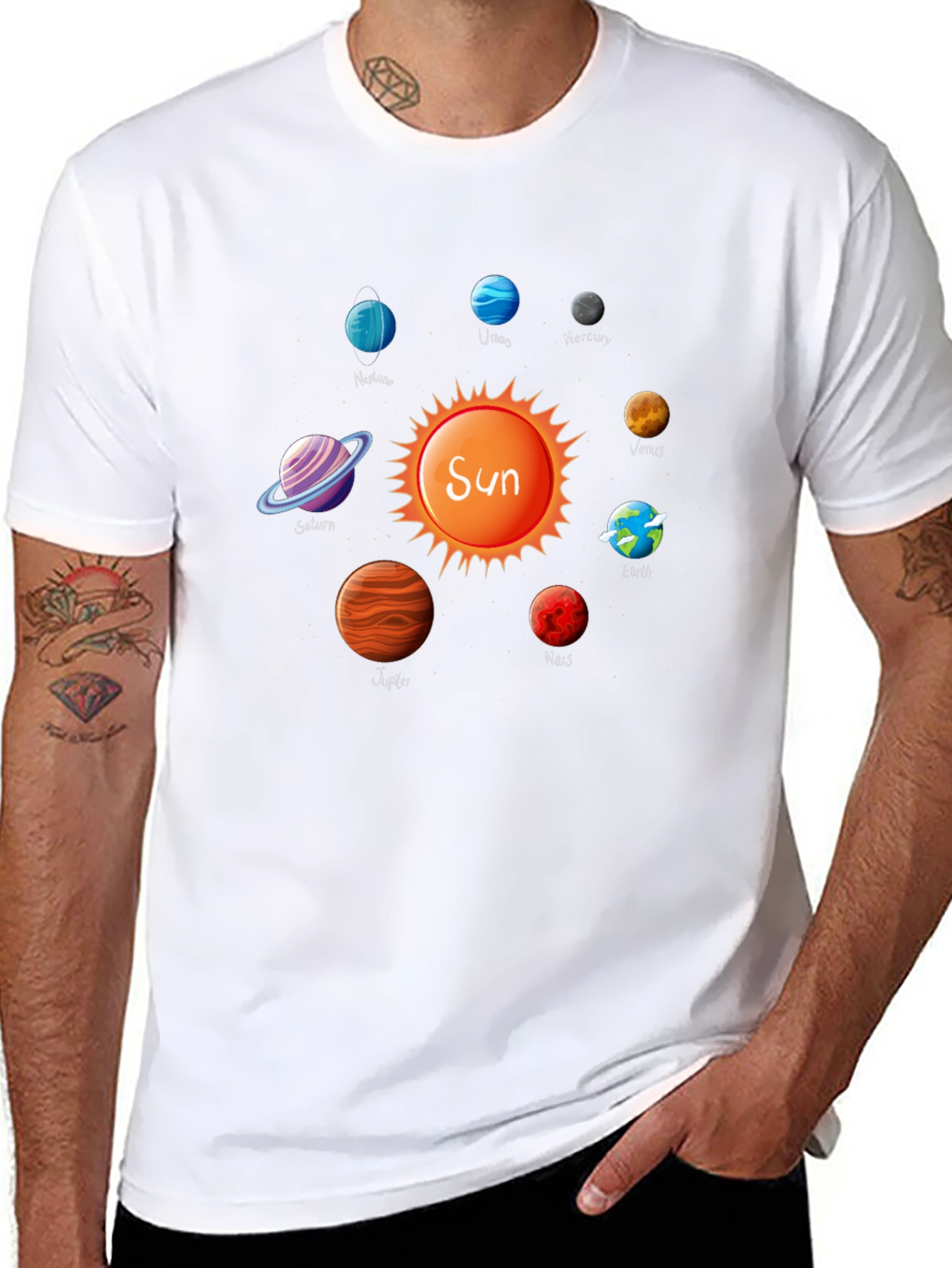 Planets Graphic Tee - Solar System T-Shirt