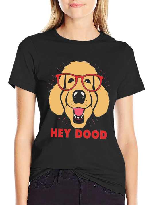 Hey Dood Golden Retriever Graphic T-Shirt