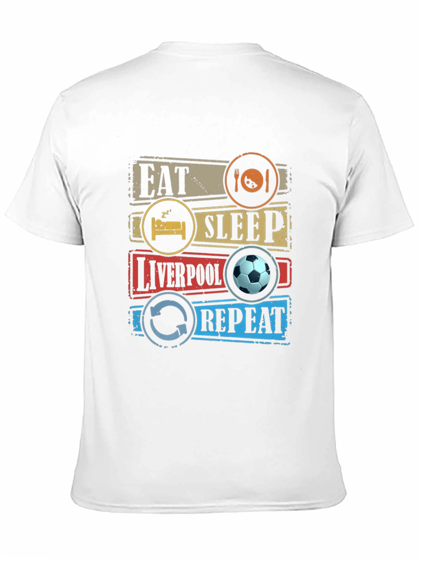 Eat Sleep Liverpool Repeat Graphic T-Shirt