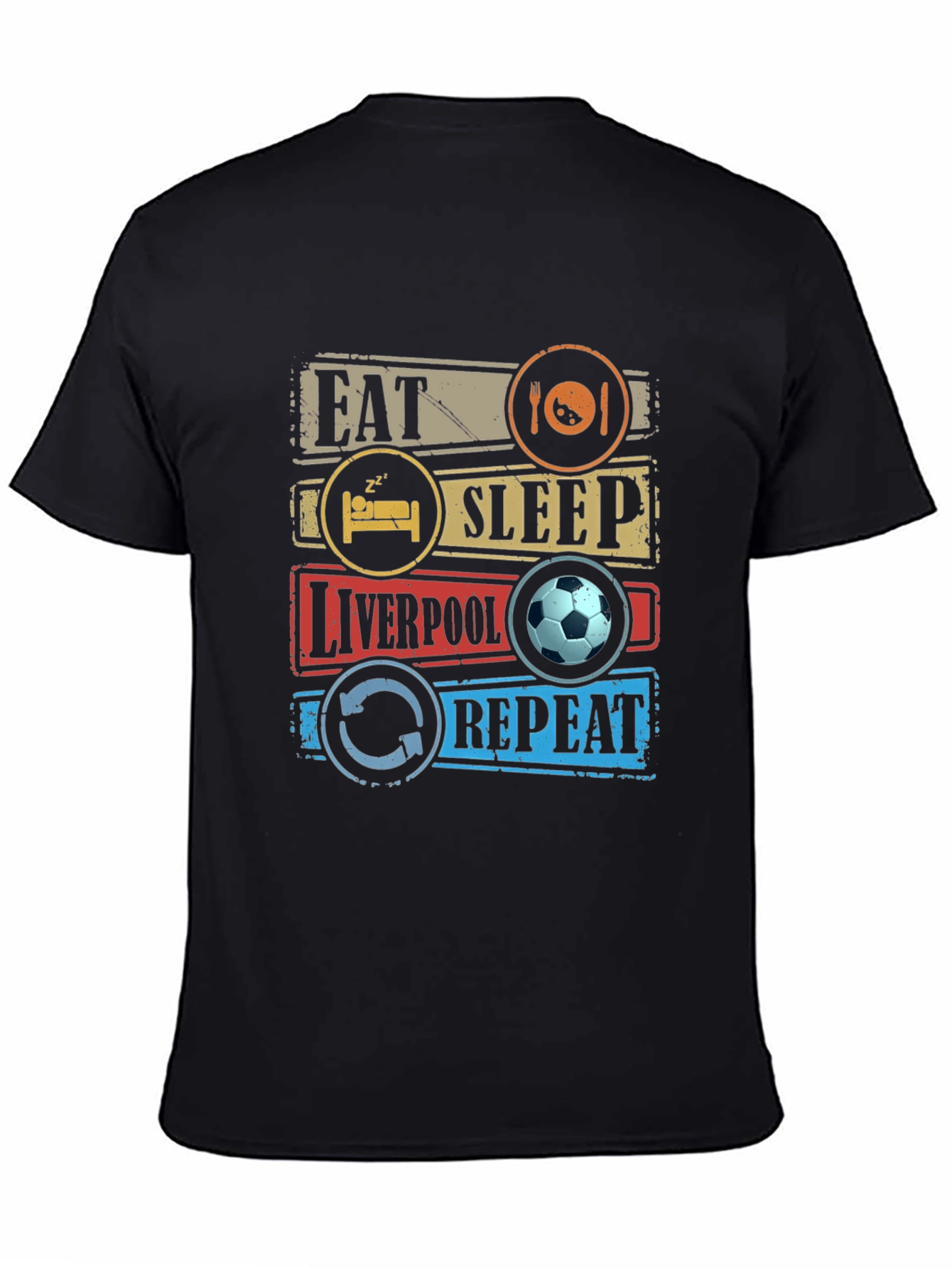 Eat Sleep Liverpool Repeat Graphic T-Shirt