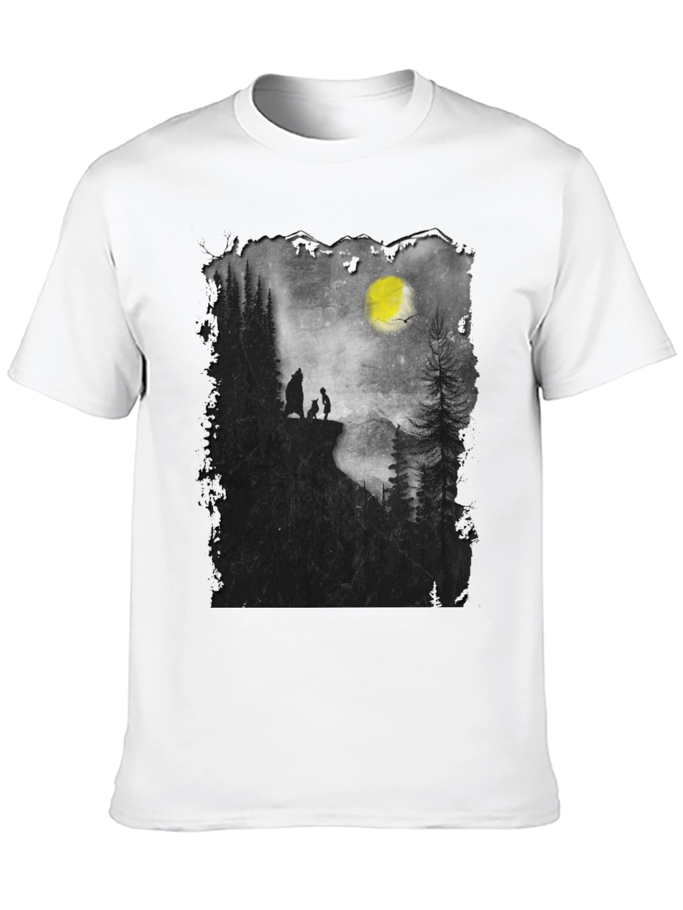 Nature Scene Mens Black T-Shirt