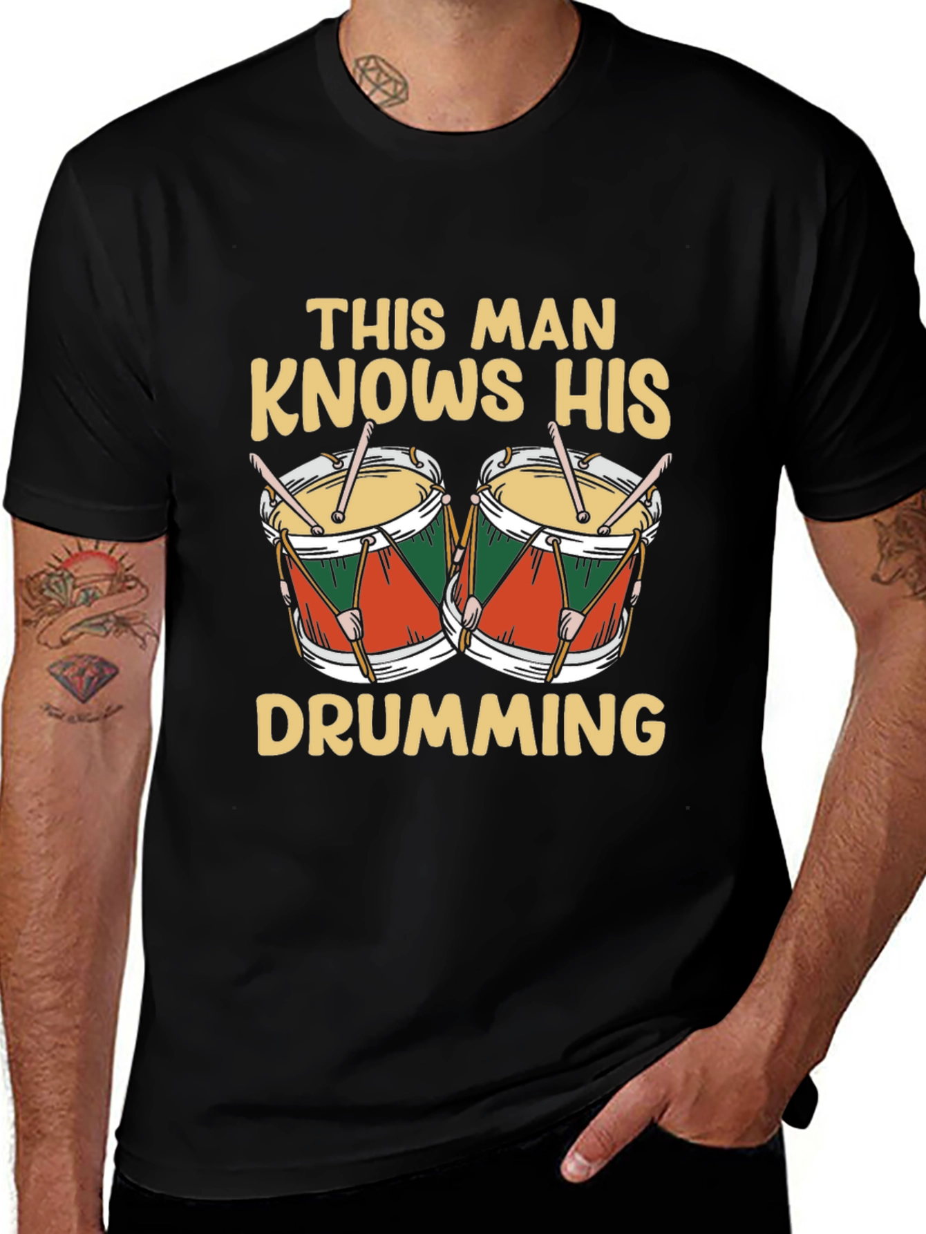 Drumming T-Shirt - This Man Knows His Drumming