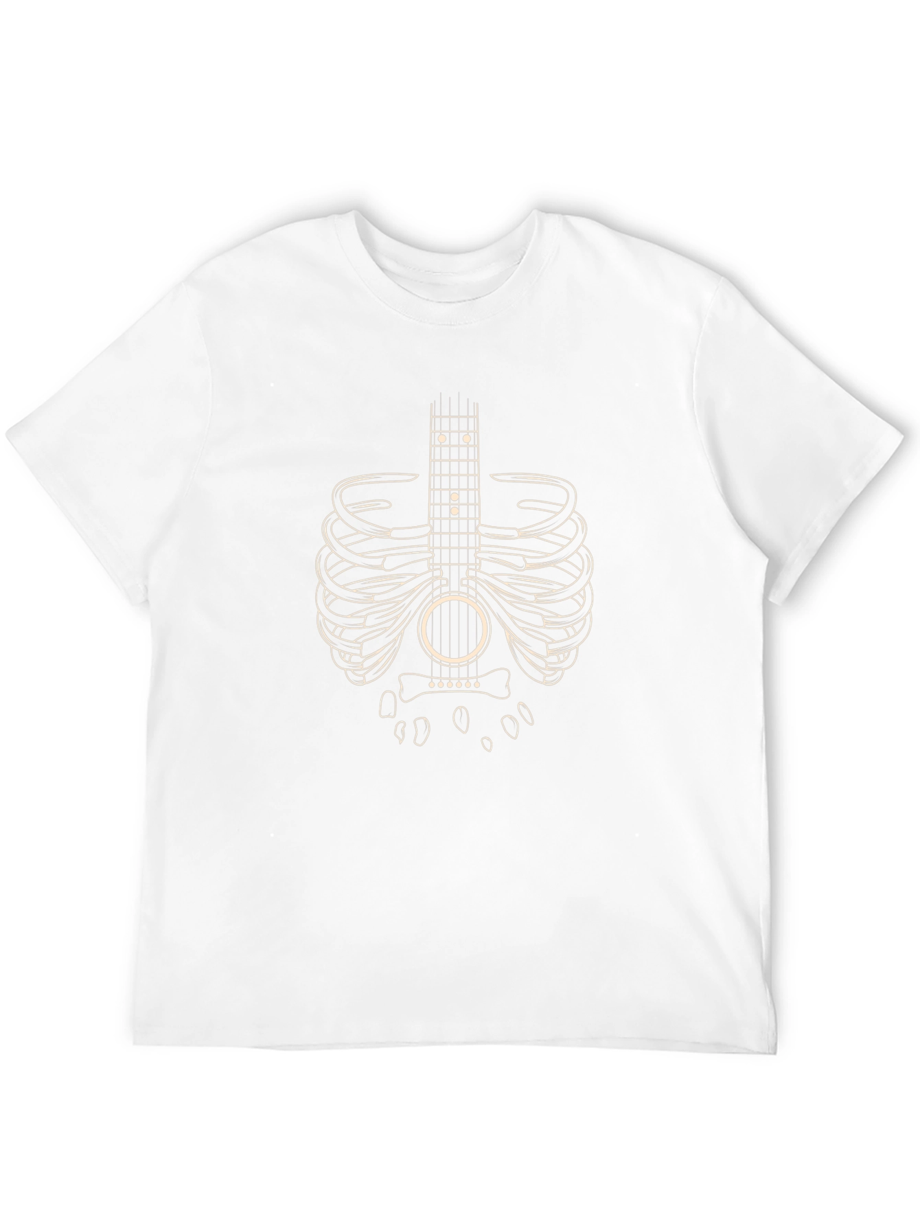 Guitar Rib Cage Graphic T-Shirt - Music Lover Tee