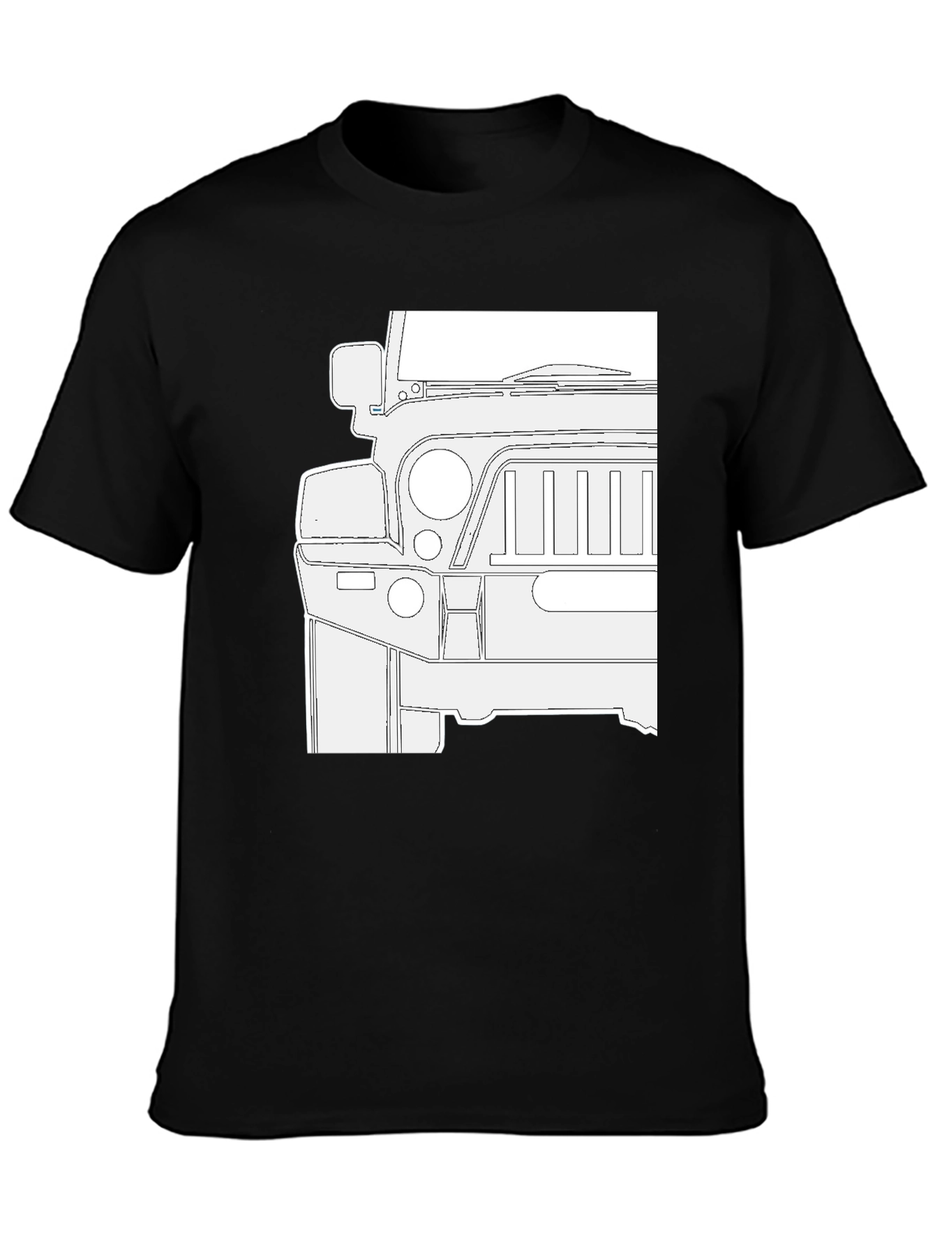 Jeep Outline Graphic Black T-Shirt