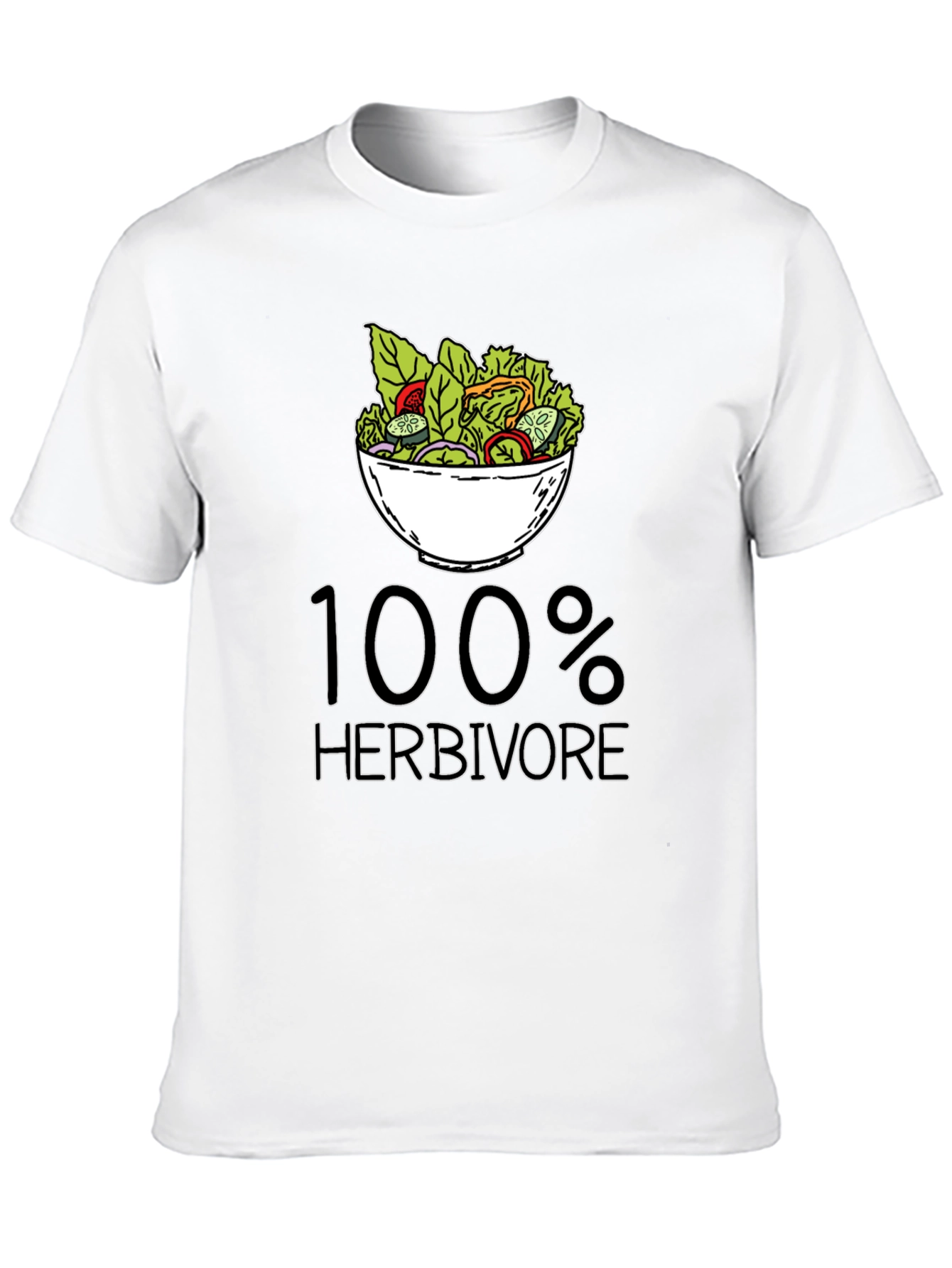 100% Herbivore Black T-Shirt - Vegan Lifestyle Apparel
