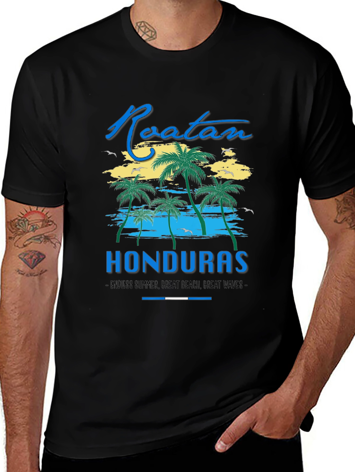 Roatan Honduras T-Shirt - Island Beach Design