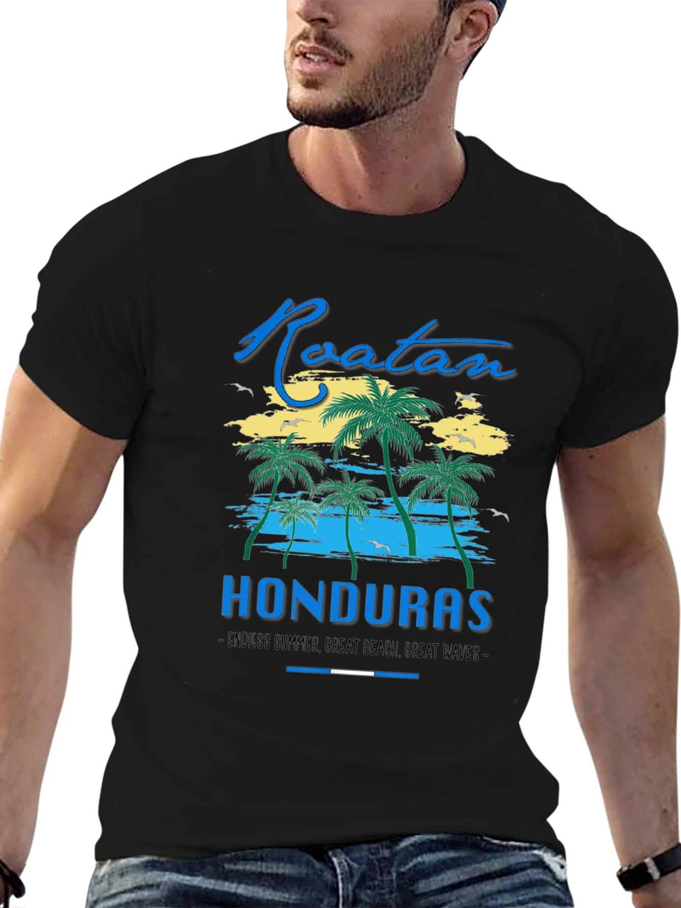 Roatan Honduras T-Shirt - Island Beach Design