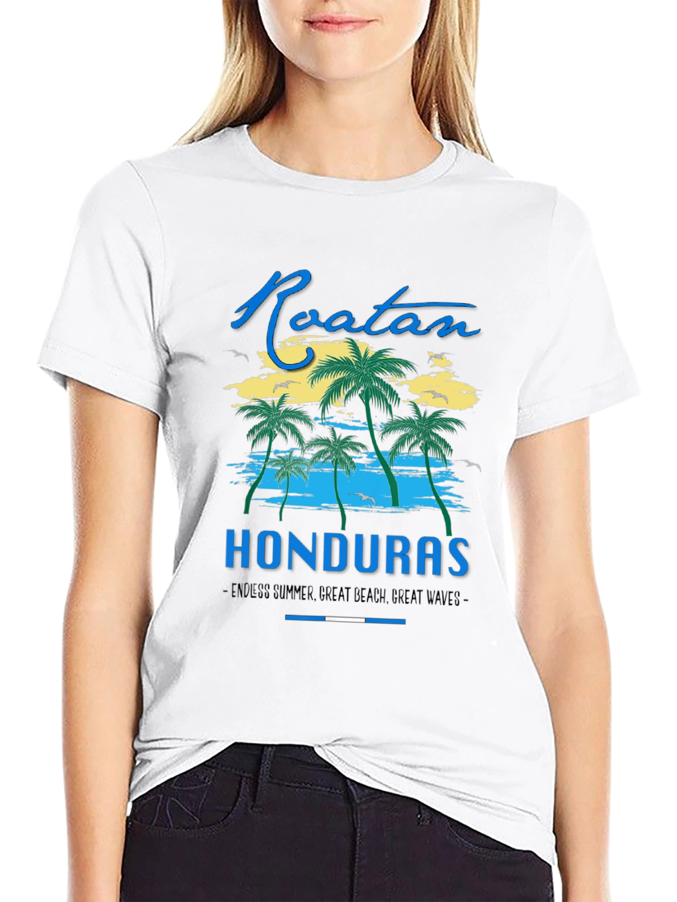 Roatan Honduras T-Shirt - Island Beach Design