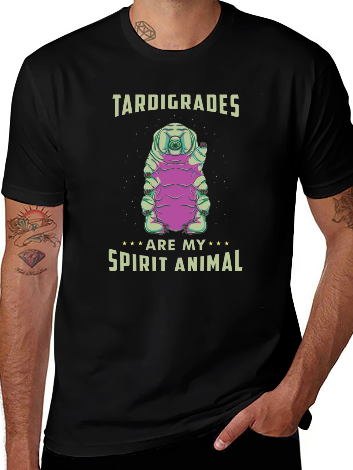 Tardigrades Are My Spirit Animal Black T-Shirt