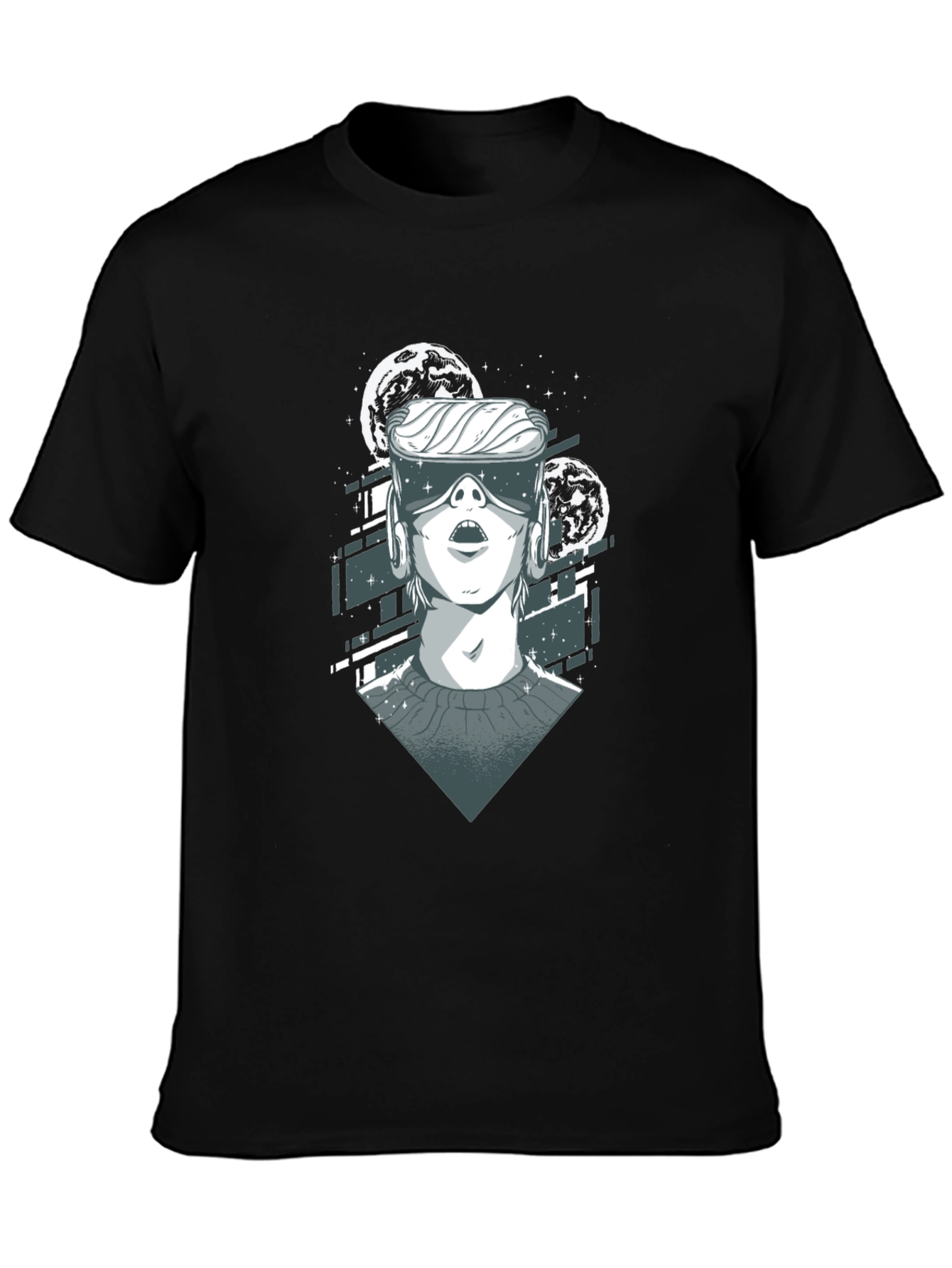 VR World T-Shirt - Black Graphic Tee