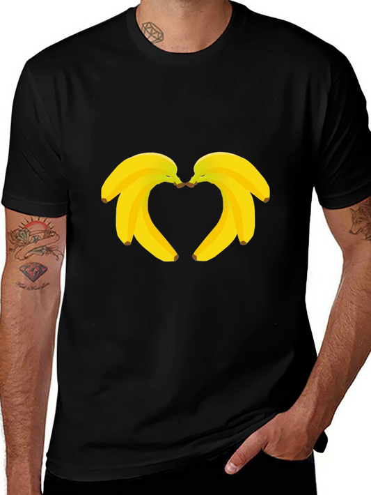 Banana Heart T-Shirt - Funny Fruit Graphic Tee