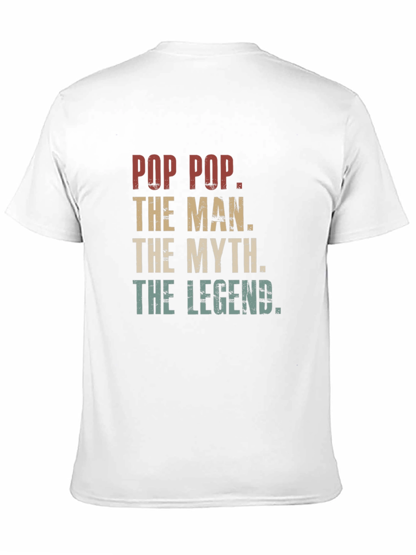 Pop Pop The Man Myth Legend Black T-Shirt