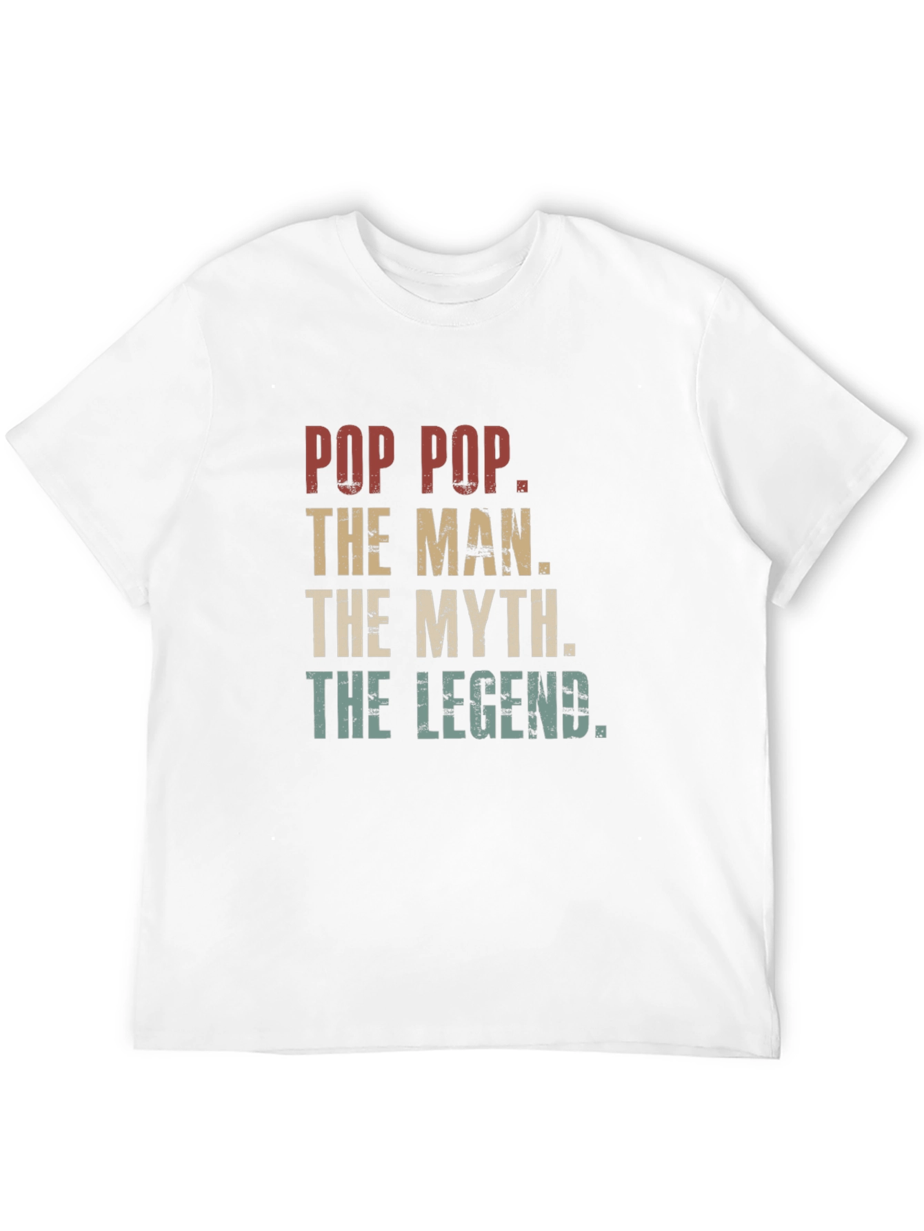 Pop Pop The Man Myth Legend Black T-Shirt