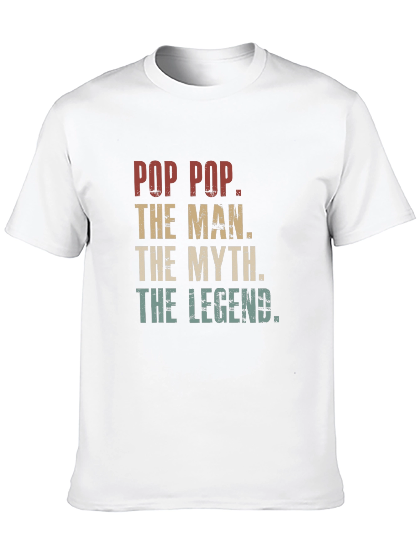 Pop Pop The Man Myth Legend Black T-Shirt