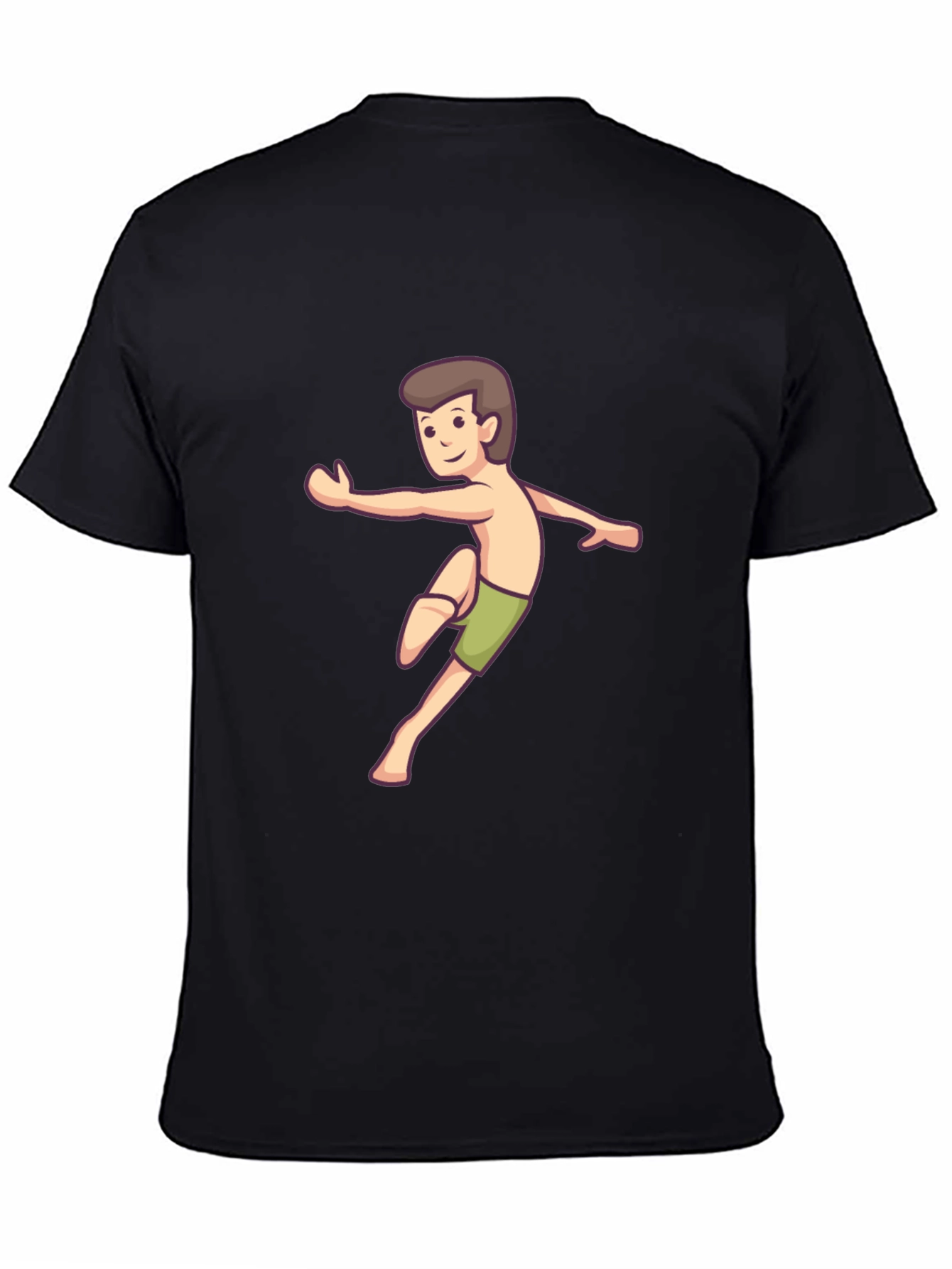 Martial Arts Kid Graphic Black T-Shirt