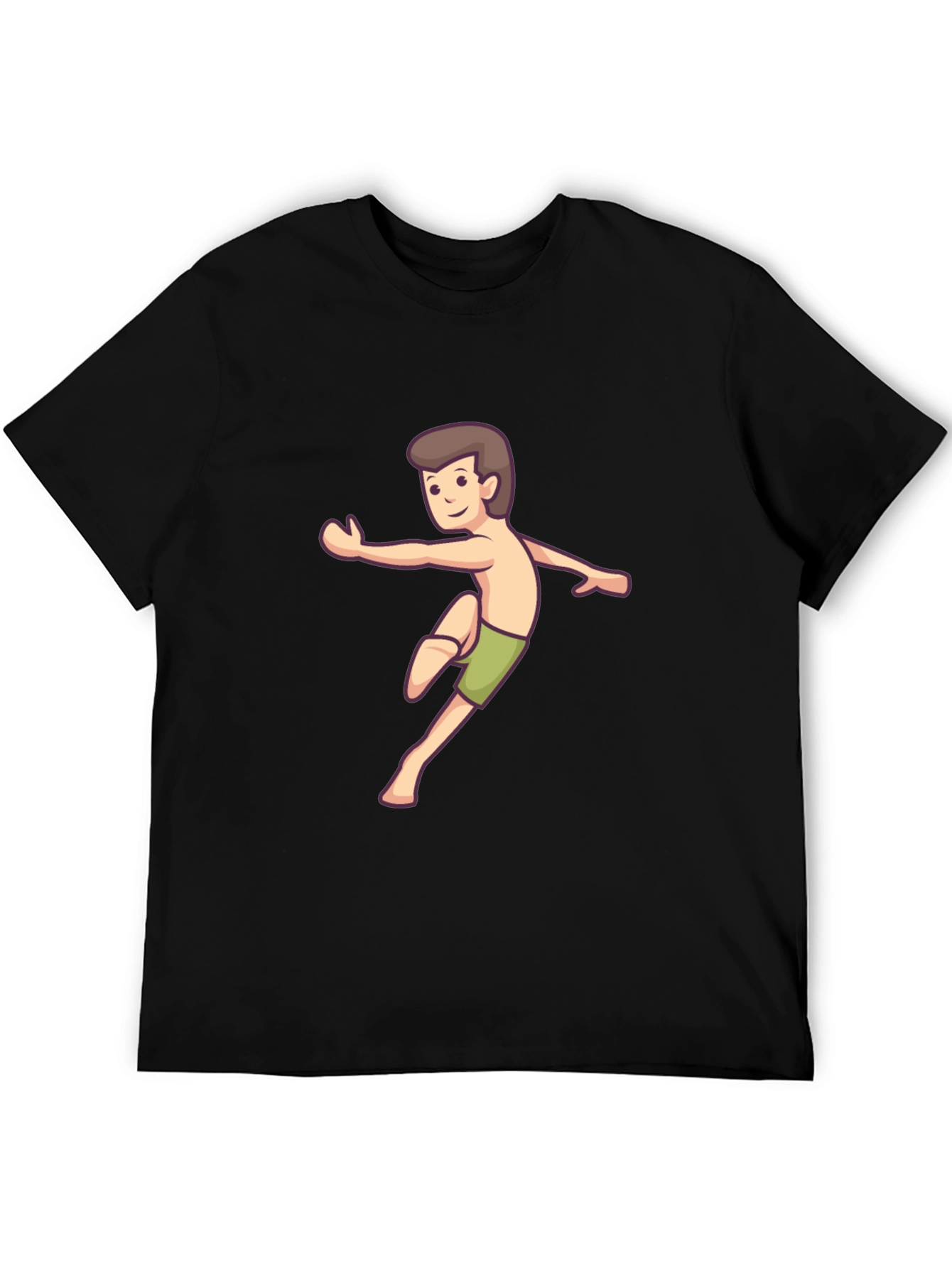Martial Arts Kid Graphic Black T-Shirt