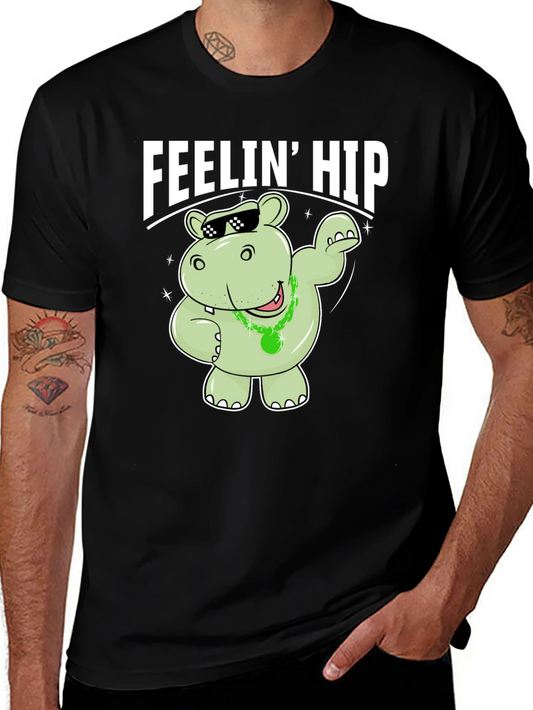 Feelin Hip Hippo T-Shirt - Black