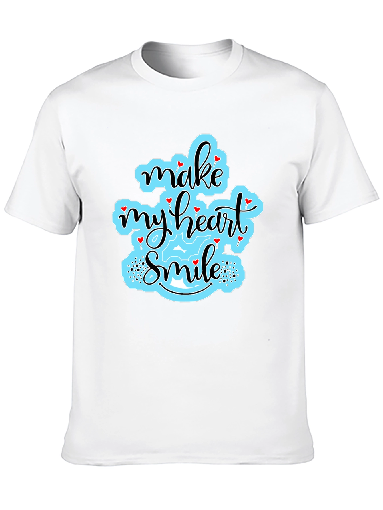 Make My Heart Smile Black T-Shirt