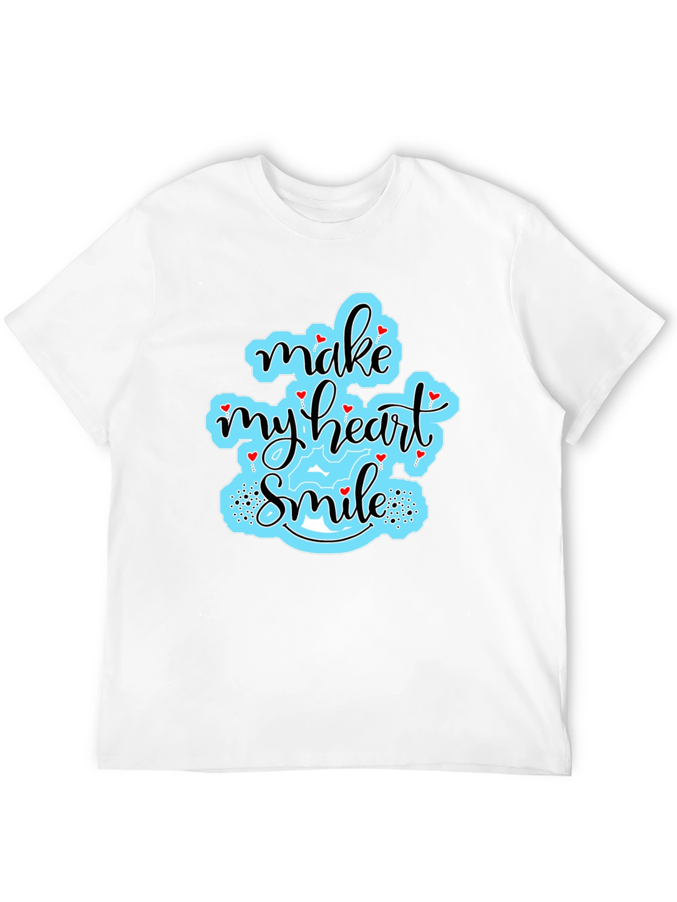 Make My Heart Smile Black T-Shirt