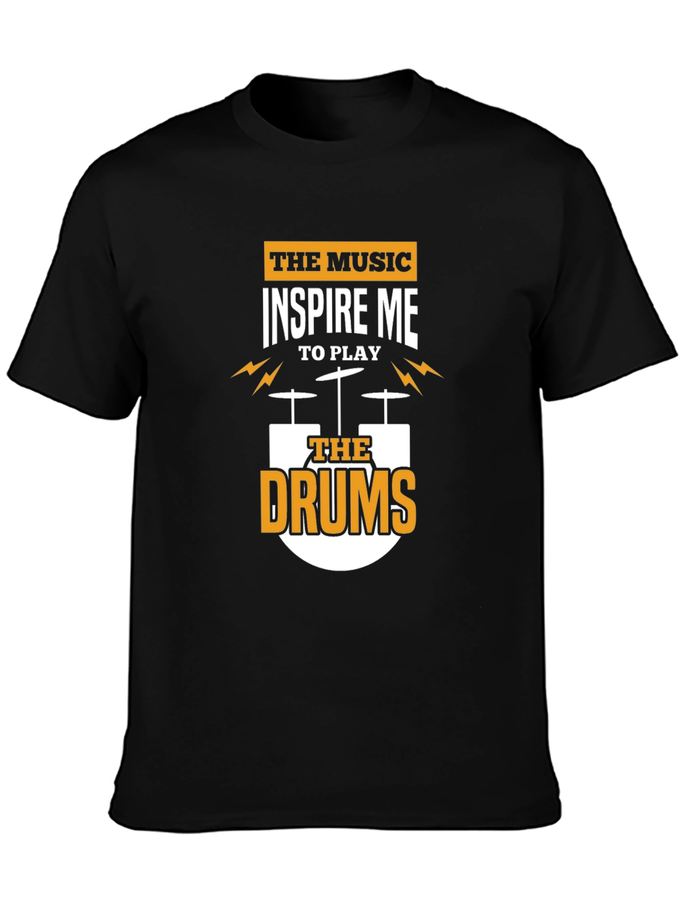 Inspire Me Drums Graphic T-Shirt - Black