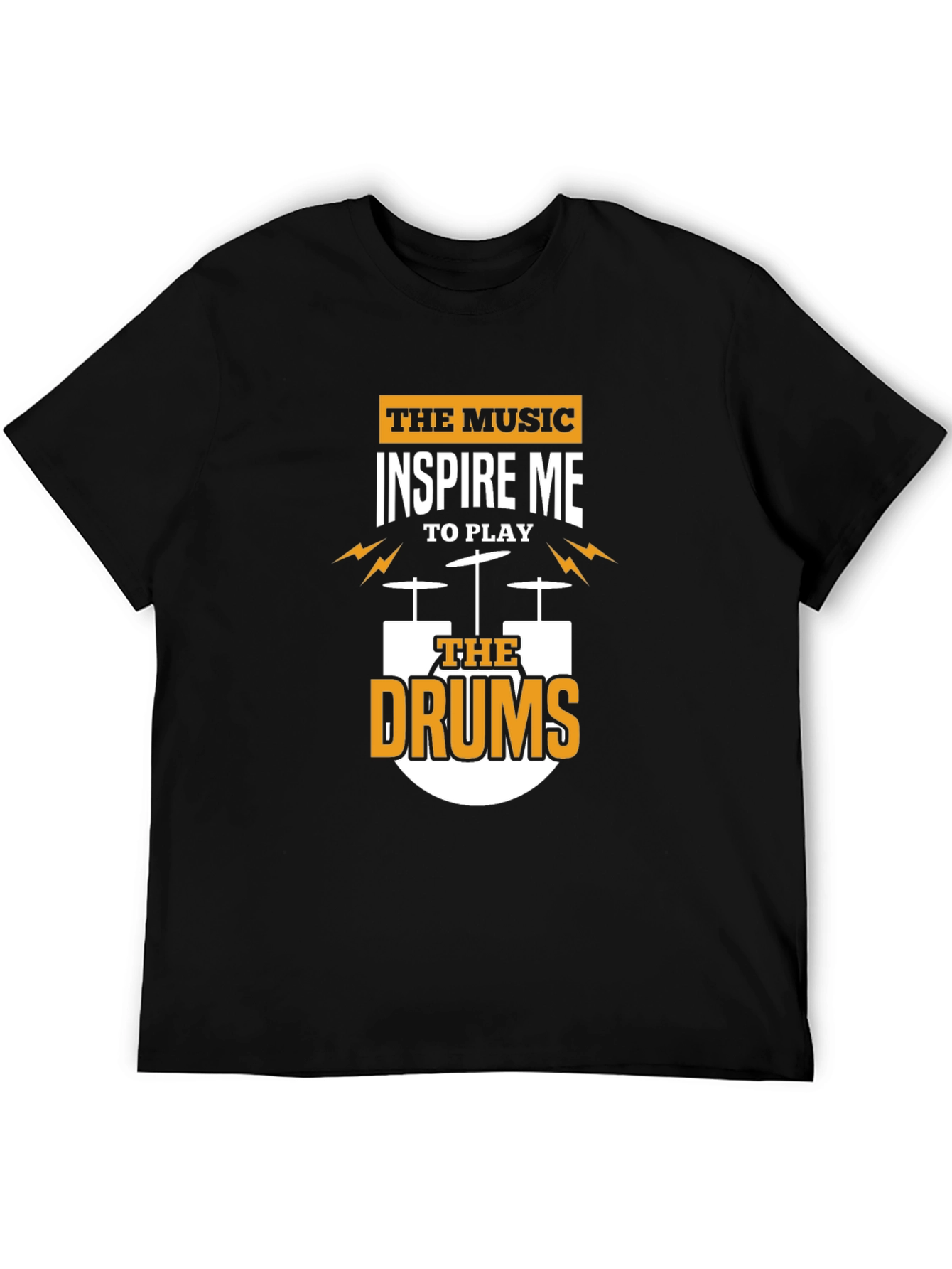 Inspire Me Drums Graphic T-Shirt - Black