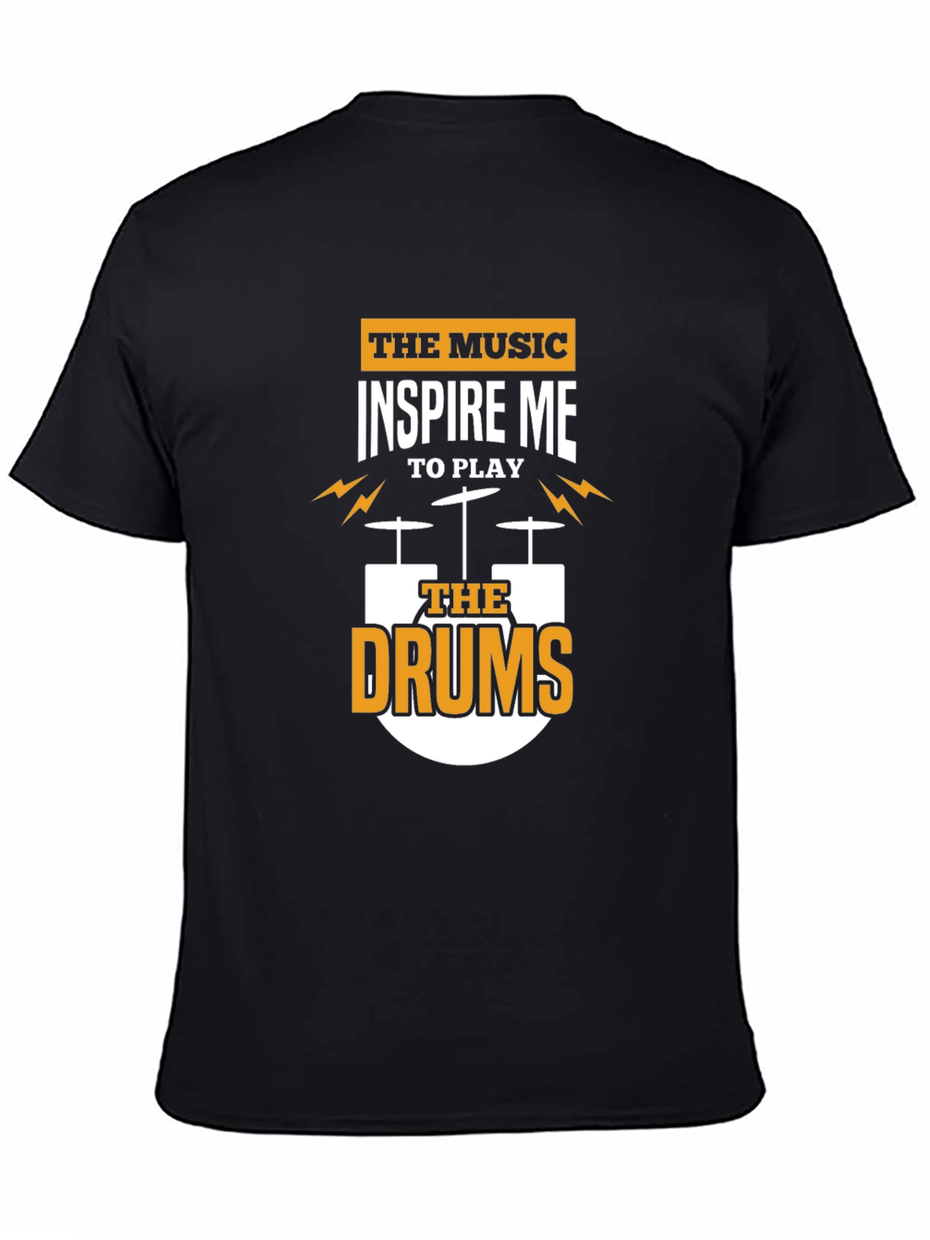 Inspire Me Drums Graphic T-Shirt - Black