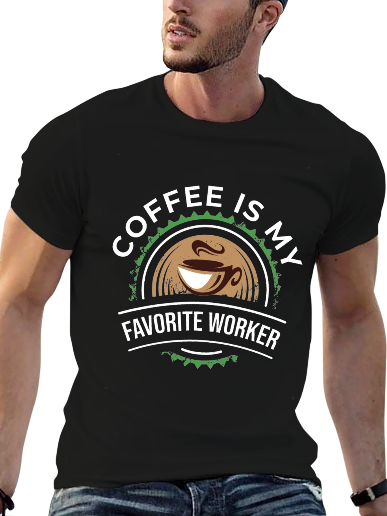 Coffee Is My Favorite Worker Graphic T-Shirt