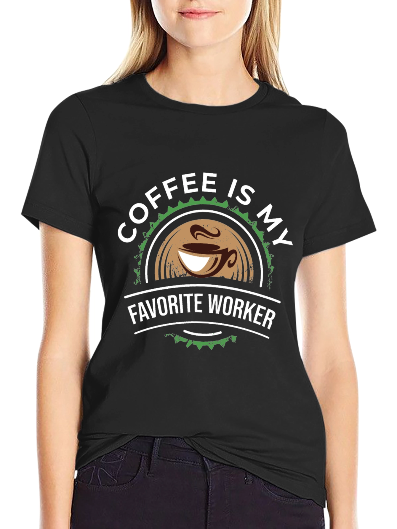 Coffee Is My Favorite Worker Graphic T-Shirt