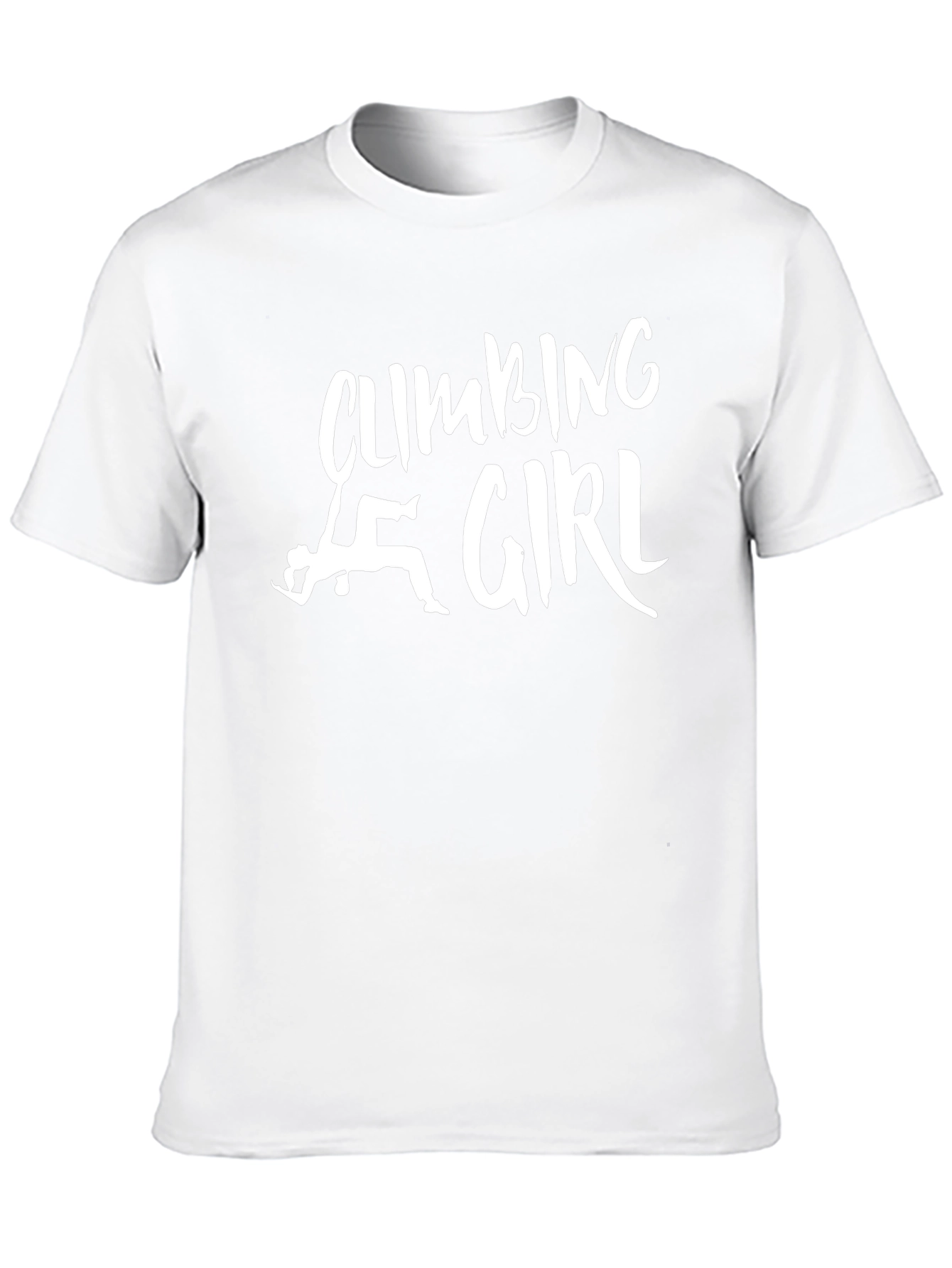 Climbing Girl Graphic Tee - Black Cotton T-Shirt