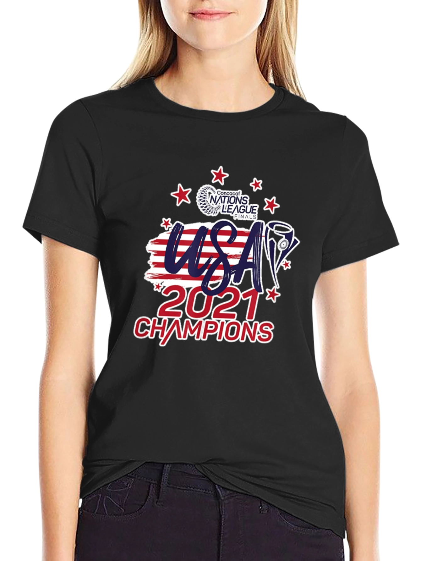 USA 2021 Champions Graphic Tee - Black